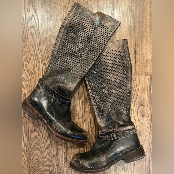 Bed Stu leather zip Boots distressed Cobbler Series-size 6.5 - Picture 1 of 6